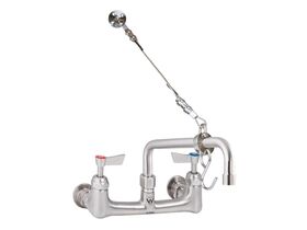 Guardian Stainless Steel Cleaners Sink Tap Set Inc Exp Dual Wall Mixer Body, 6 Inch Standard Spout & Bracket 1/2 Turn Spindles (3 Star)