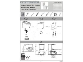 Installation Instructions - American Standard Cygnet Hygiene Rim Close Coupled Back to Wall Bottom Inlet Toilet Suite with Soft Close Quick Release Seat (4 Star)