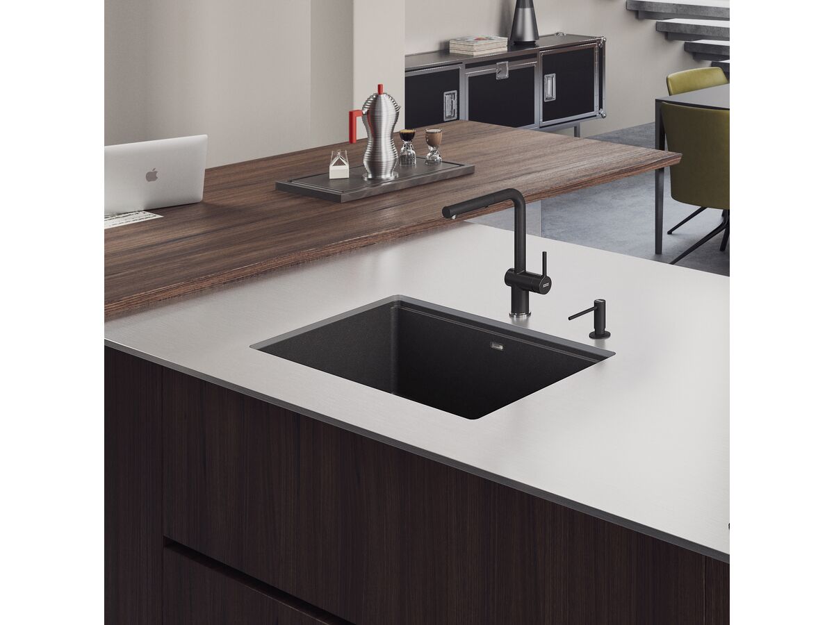 Franke City Fragranite Single Bowl 750mm Undermount Sink Onyx from Reece