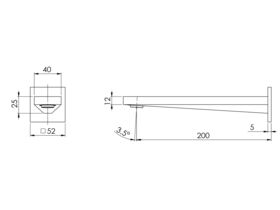 Milli Edge MK2 Wall Basin Outlet 200mm Chrome (5 Star)