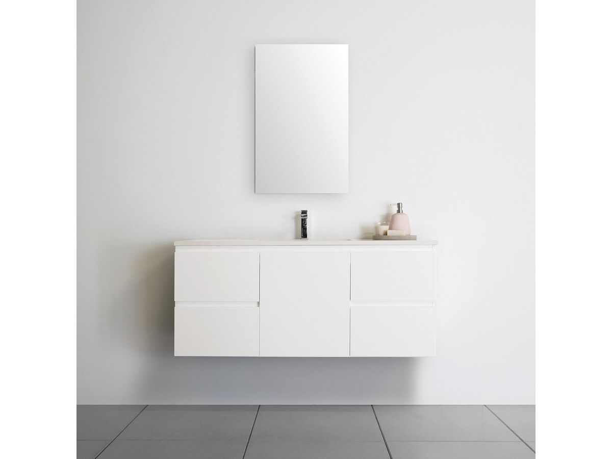 ADP Essence MKII Vanity Unit Centre Wall Hung 1 Door 4 Draws No Basin 1200