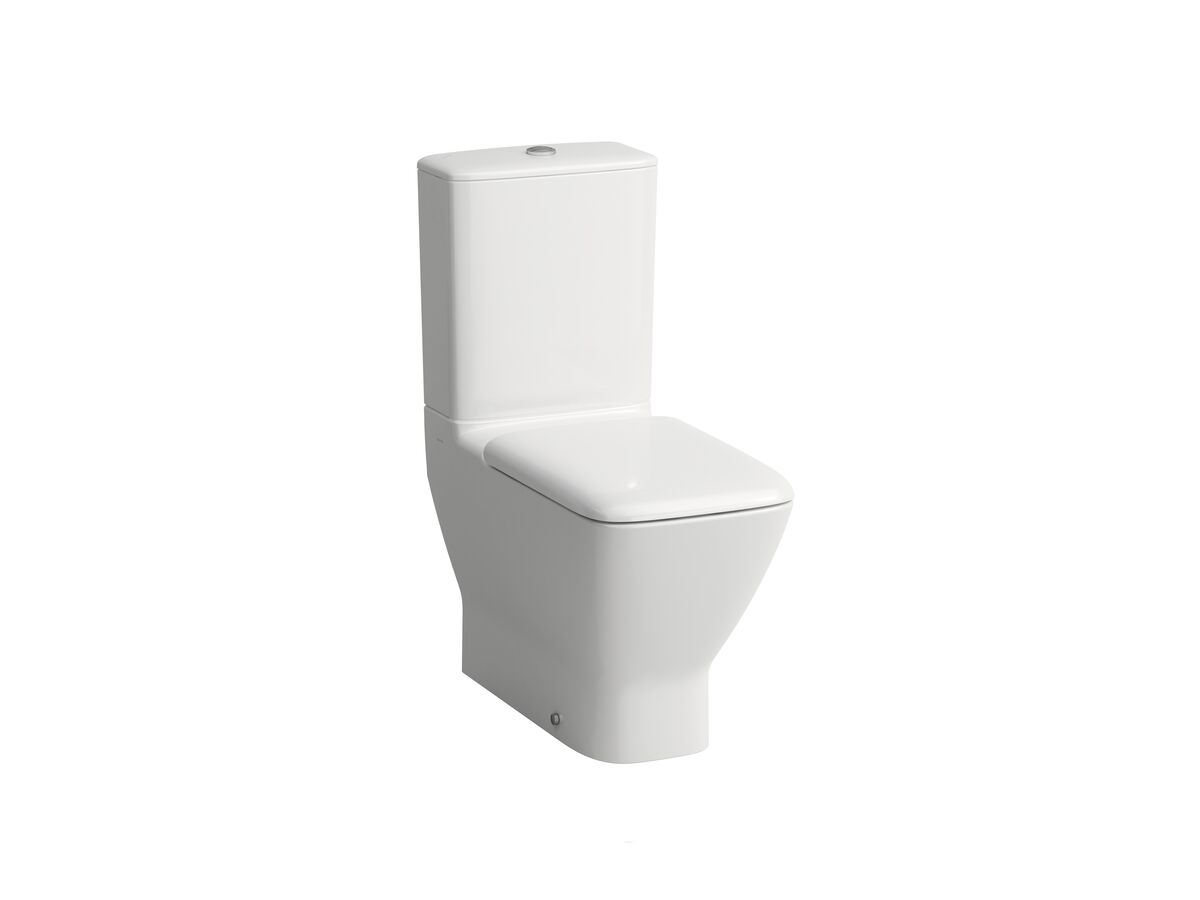 LAUFEN Palace Close Coupled Back To Wall Bottom Inlet S&P Trap Toilet Suite with Soft Close Seat White (4 Star)