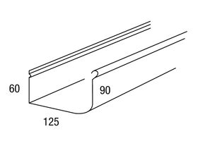 Quad Gutter 125mm