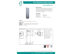 Specification Sheet - RBA Floor Mounted Drinking Fountain 280 x 915 Stainless Steel