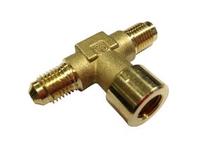 JB Industries Swivel Tee With Depressor - 1/4 MFL X 1/4 MFL X 1/4 FFL, Model A31852 / 100-0050