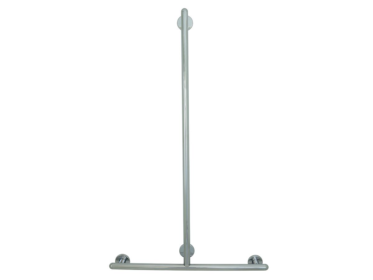 Raffaello Stainless Steel Shower T Rail 1116mm x 666mm Bright