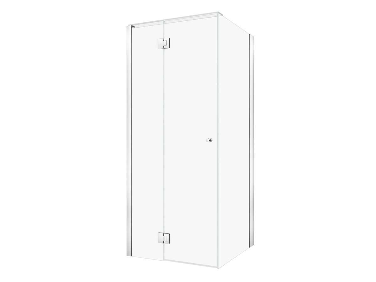 Hero - Kado Lux Frameless Enclosure with Wall Channel 900 x 900mm Chrome