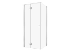 Hero - Kado Lux Frameless Enclosure with Wall Channel 900 x 900mm Chrome