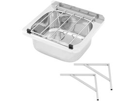 Cleaners Sink & Grate with Brackets Stainless Steel