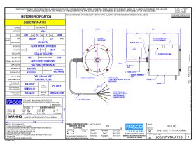 Specification Sheet - Fasco Fan Motor 240V 370W 808557NTA-A11S