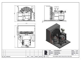 Tecumseh AJ2 HTA Condensing Unit 1 1/8 R404 MHBP CAJT9513ZMHR-FZ-3 with Pressure Control 1.1 HP