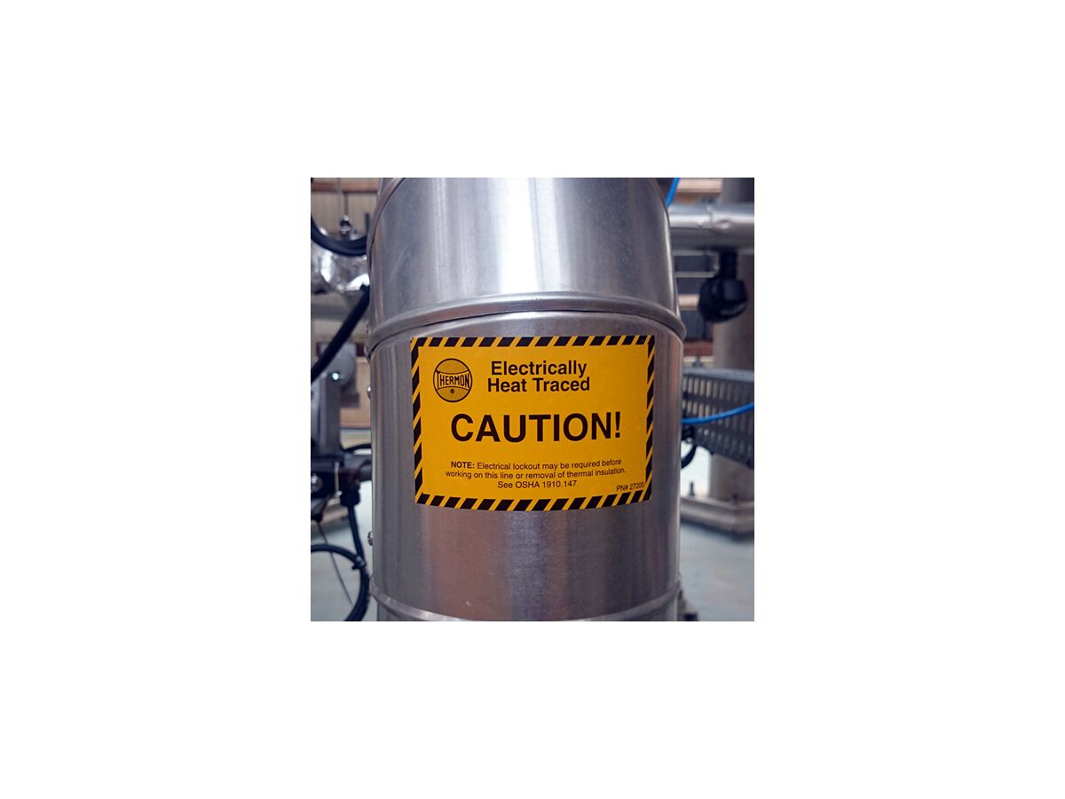 Heater Cable Caution Label