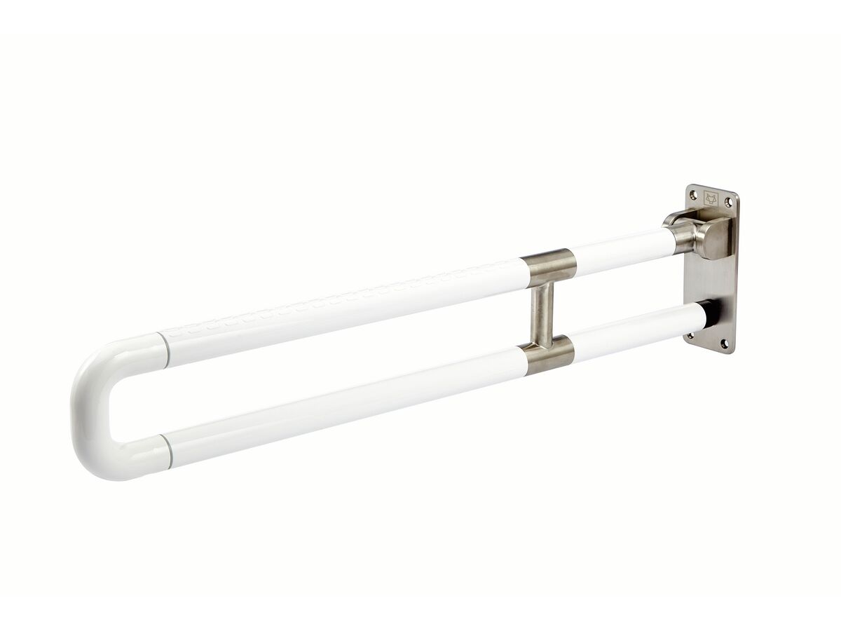 Wolfen Wall Mounted Support Arm White & Stainless Steel