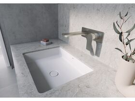 Milli Trace Wall Basin Mixer Set Brushed Nickel