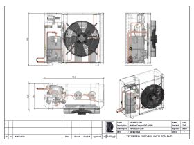Technical Drawing - Tecumseh Compac Condensing Unit R134a PAC4528Y 3 Phase
