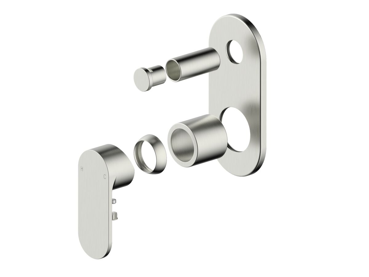 Hero - Mizu Soothe MK2 Shower Mixer With Diverter Trimset Brushed Nickel