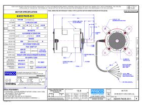 Specification Sheet - Fasco Fan Motor 240V 450W 808557NVB-B11