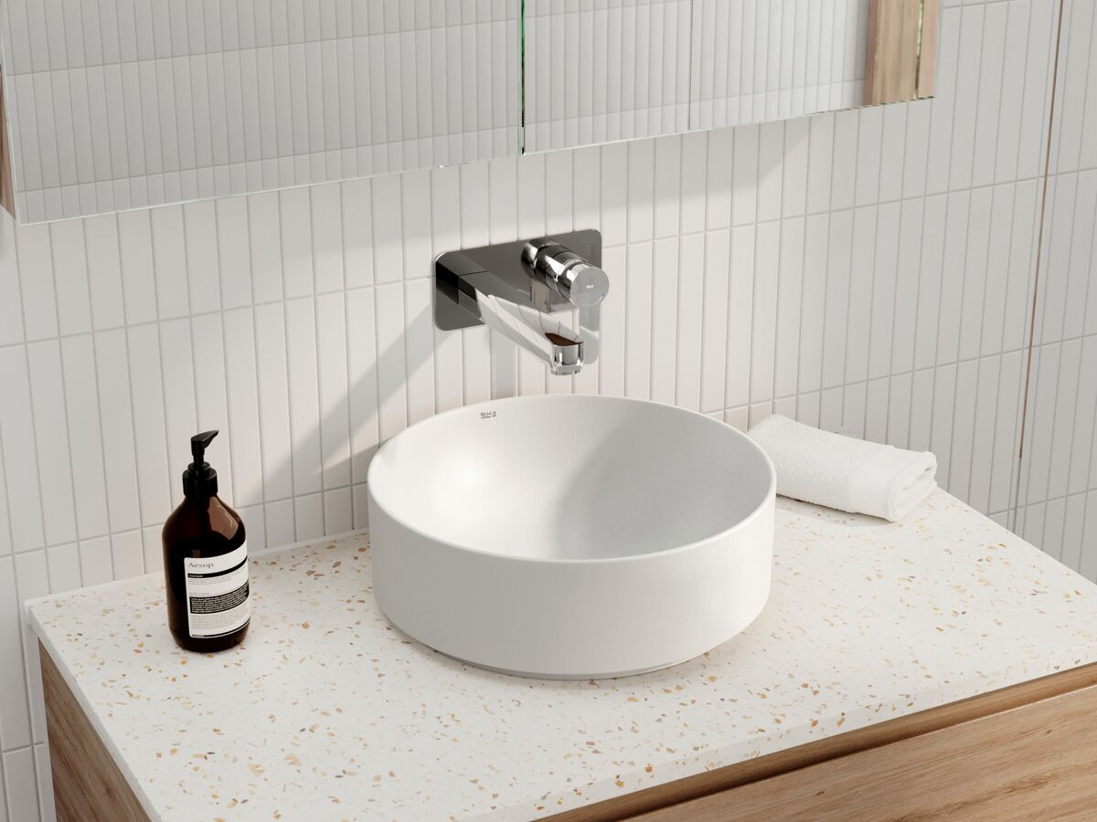 Roca Inspira Light Round Above Counter Basin 370mm Matte White from Reece