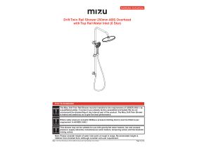 Installation Instructions - Mizu Drift Twin Rail Shower 250mm ABS Overhead with Top Rail Water Inlet 5 Star