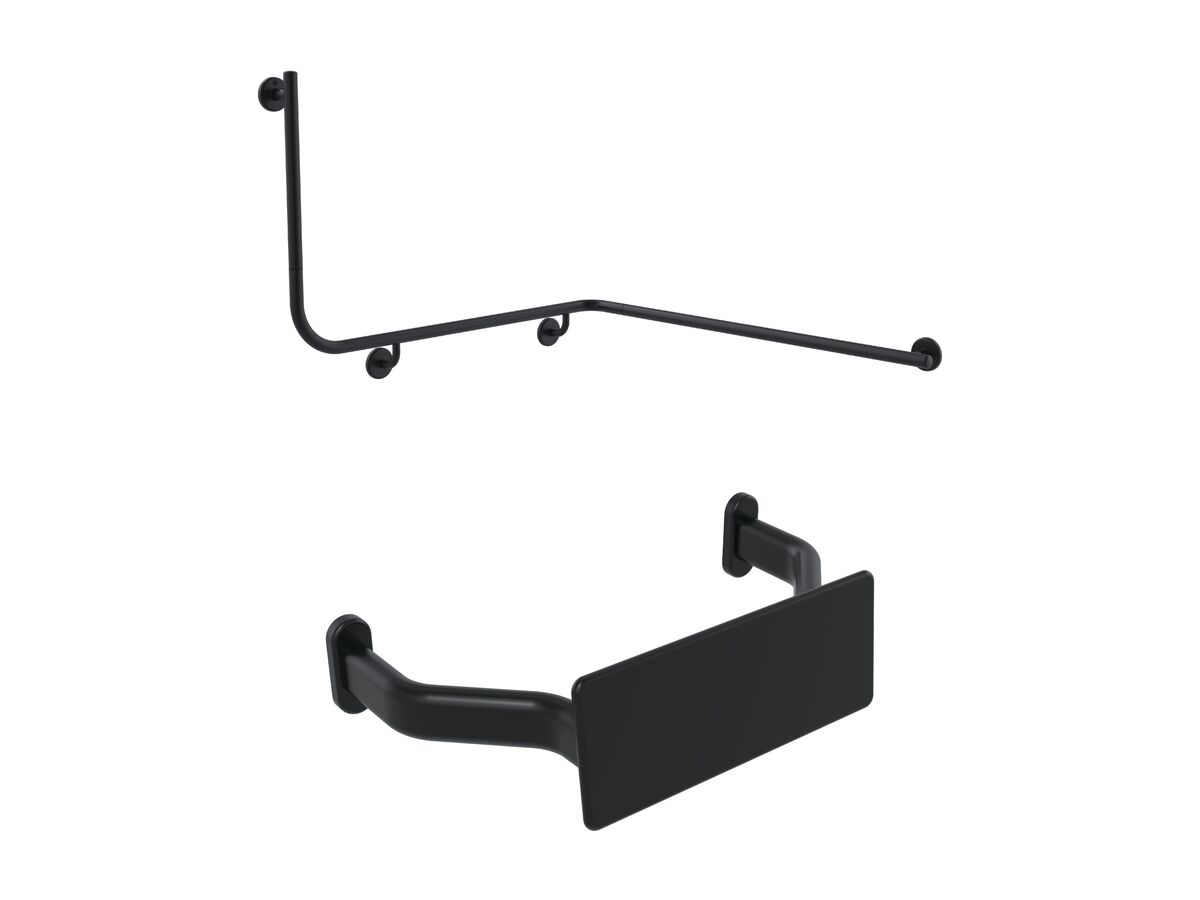 Mizu Drift Continuous Accessible WC Kit Right Hand Matte Black
