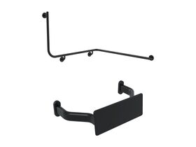 Mizu Drift Continuous Accessible WC Kit Right Hand Matte Black