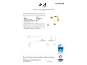 Specification Sheet - Milli Exo Shower Set Brushed Gold (3 Star)