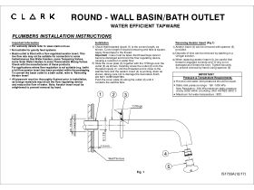 Installation Instructions - Clark Round Basin Bath Outlet