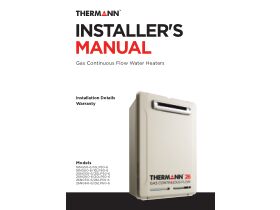 Installation Manual - Thermann Gas Continuous Flow Water Heaters