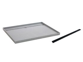 Posh Solus Tile Over Shower Tray with Rear Matte Black Tile Insert Channel Suits Tiles up to 8mm 1200mm x 900mm