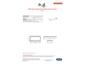 Specification Sheet - Milli Glance Double Bench Mount Holder Chrome