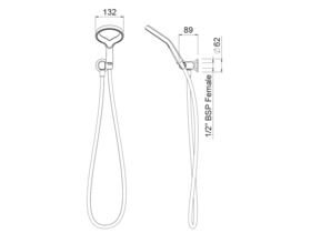 Aio Aurajet Handshower Wall Bracket White (3 Star)