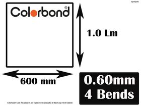 Flashing Colorbond 4 Bend .60mm 600mm
