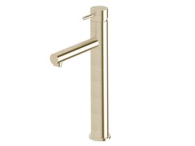 Scala Extended Basin Mixer Tap with 150mm Outlet LUX PVD Brushed Platinum Gold (5 Star)