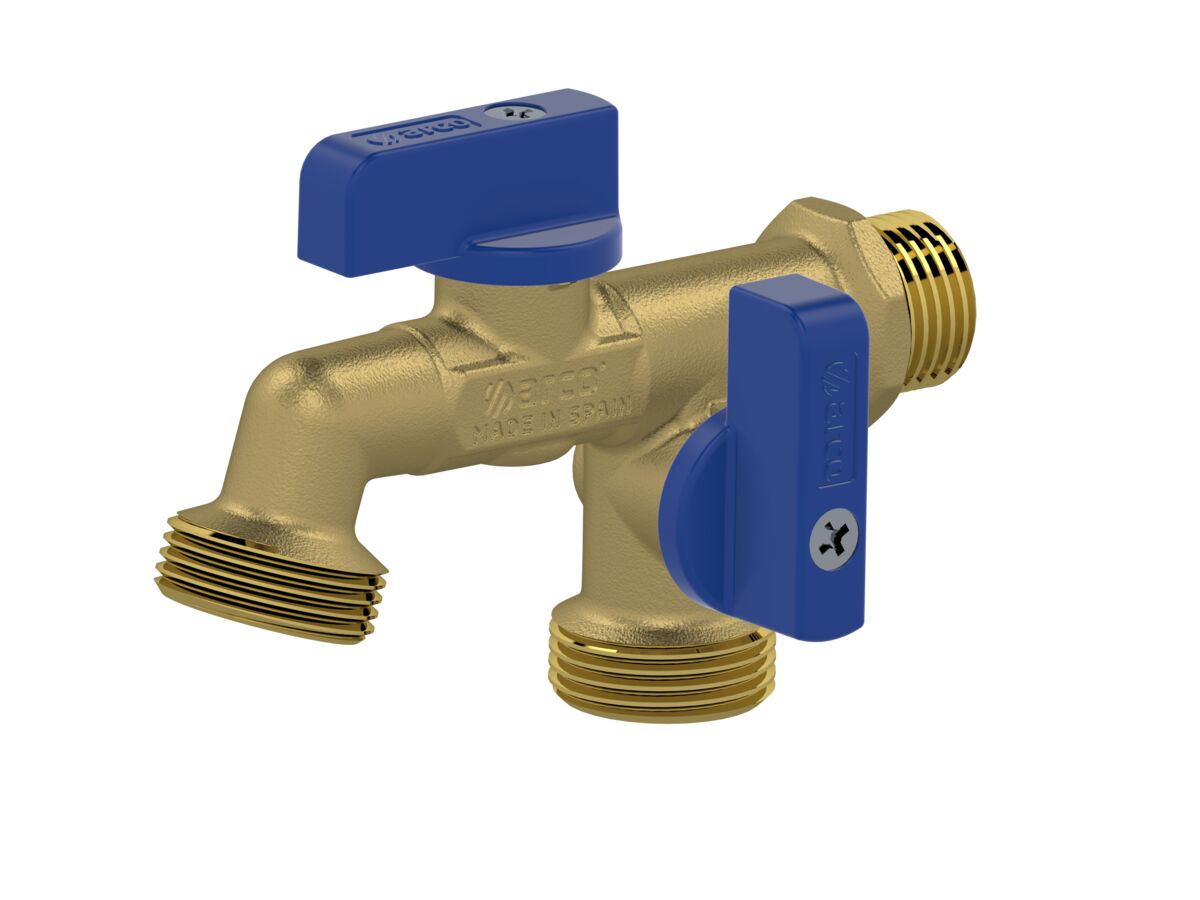 Arco Double Grifo Tap with Non Return Valve Male 15mm Lead Free