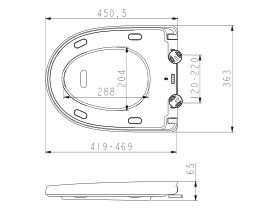 American Standard Cygnet Soft Close Quick Release Toilet Seat (Suit Close Coupled/Close Coupled Back to Wall) White