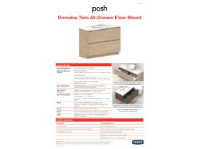 Technical Guide - Posh Domaine All Drawer Twin Floor Mounted Vanity