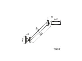 Universal All Directional Shower Arm & Head with Easy Fix Nut Technology Chrome (3 Star)