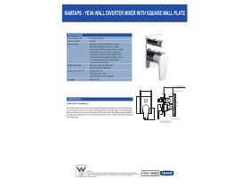 Technical Guide - Yeva Shower / Bath Diverter with Rectangular Plate Chrome
