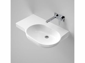 Opal Wall Basin Left Hand Shelf without Overflow No Taphole 720mm White