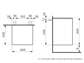 LAUFEN Kartell Open Shelf 460 x 440 x 600mm Gloss White