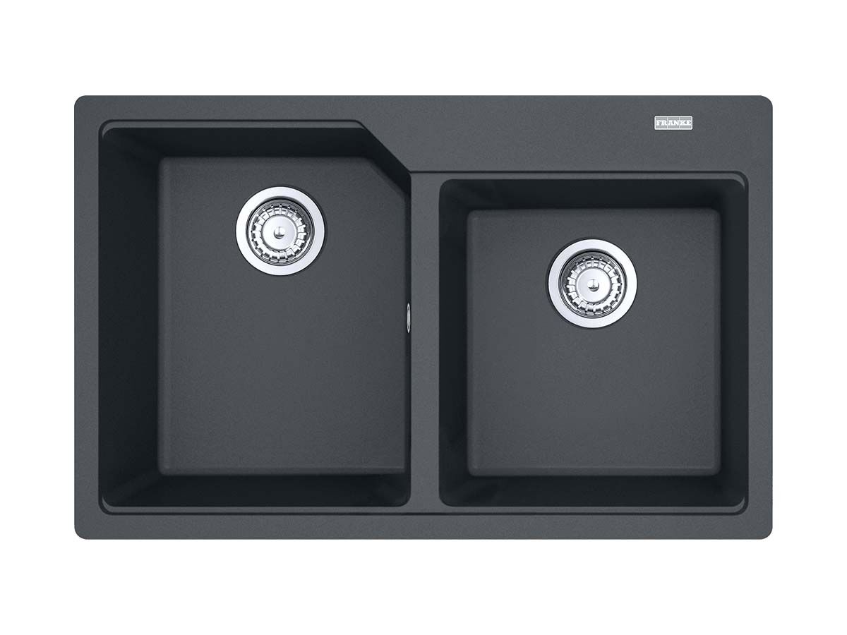 Franke Urban City UCG62078 Granite Double Bowl Inset Sink Onyx from Reece