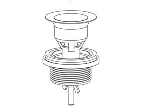 Caroma Pop Up Waste Overflow Basin Chrome