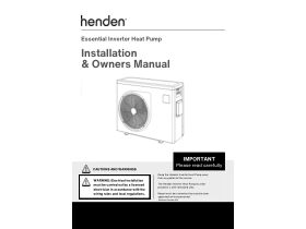 Installation & Owner's Manual - Henden Essential Inverter Heat Pump