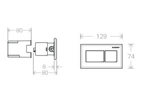 Geberit Sigma Pneumatic Remote Dual Flush Chrome