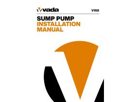 Installation Manual - Vada Sump Pump V150