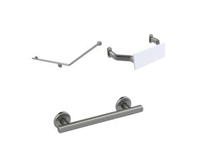 Mizu Drift 40 Degree Accessible WC Kit Left Hand Brushed Gunmetal