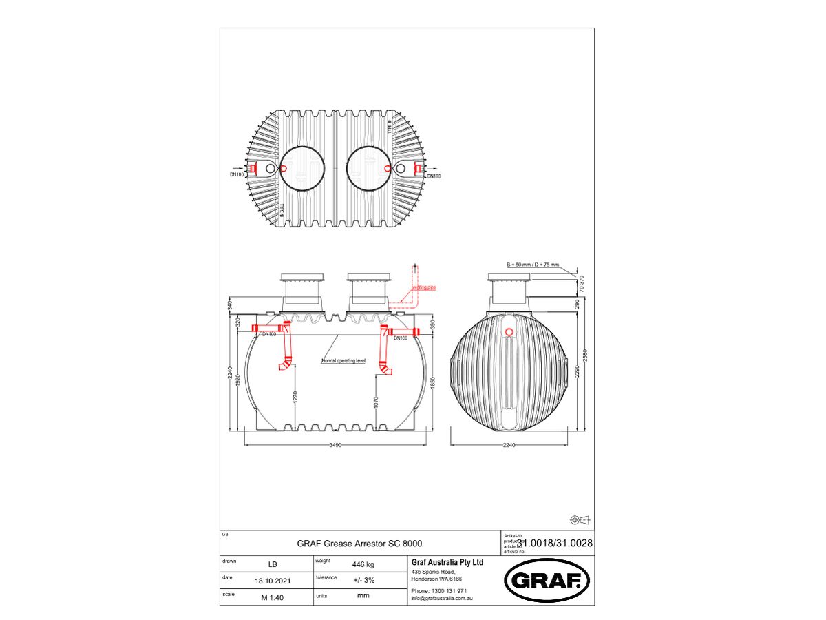 Graf Grease Trap 8000L