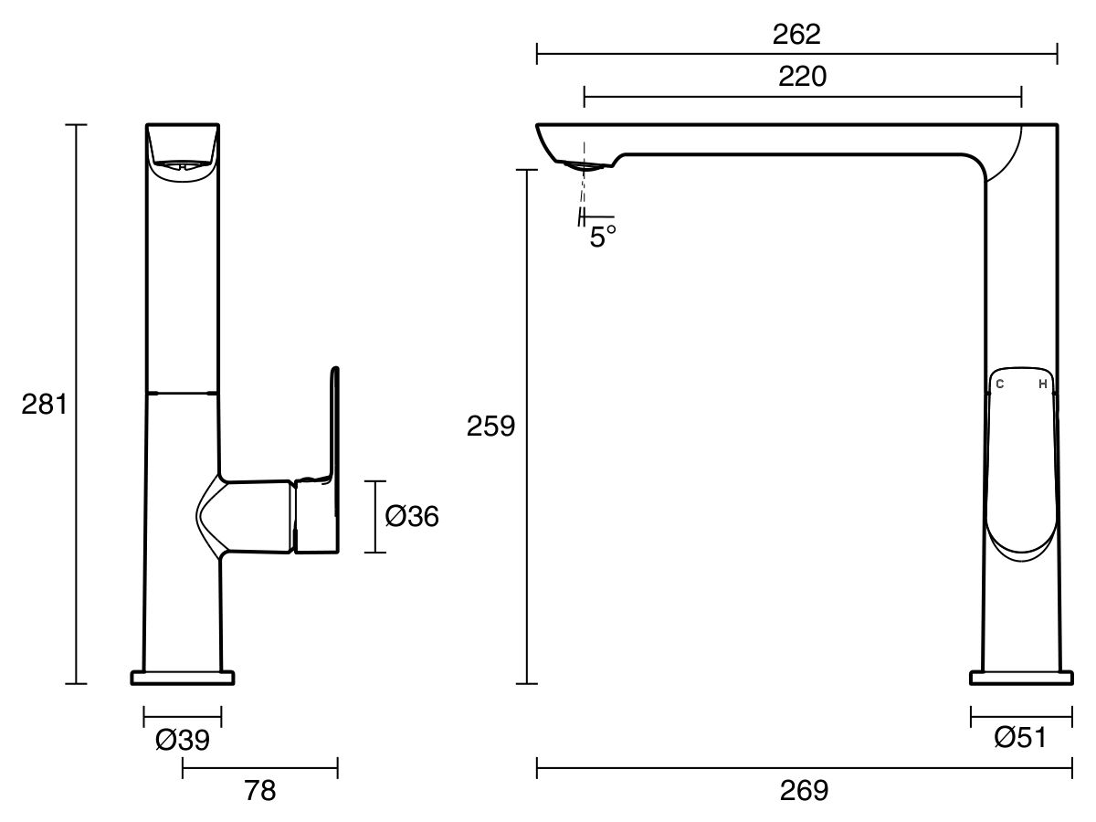 Milli Trace Sink Mixer (5 Star)