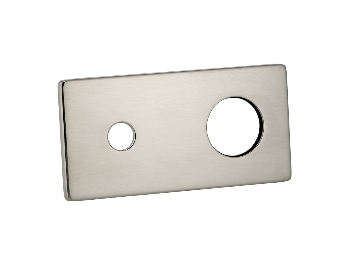 Mizu Drift Wall Basin Mixer Cover Plate Brushed Nickel