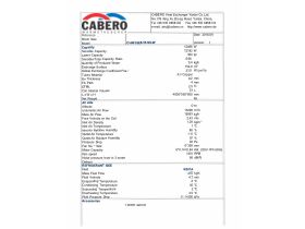 Specification Sheet - Cabero Water Def 350mm Ch4f36e6/35z.N9-W